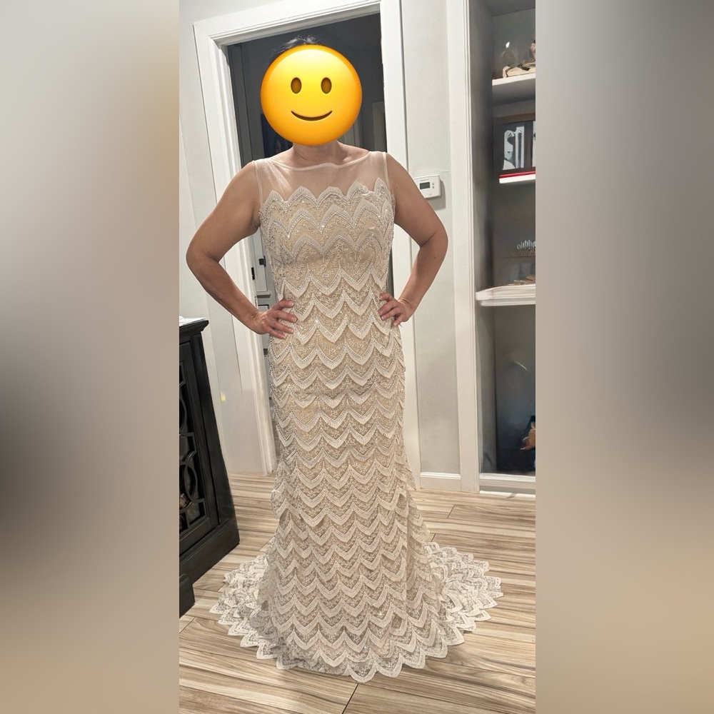 Elegant Champagne Sivalia Couture Dress